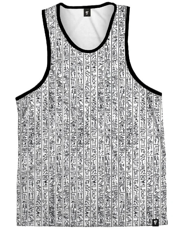 Egyptian Glyphs (White) Unisex Tank Tops