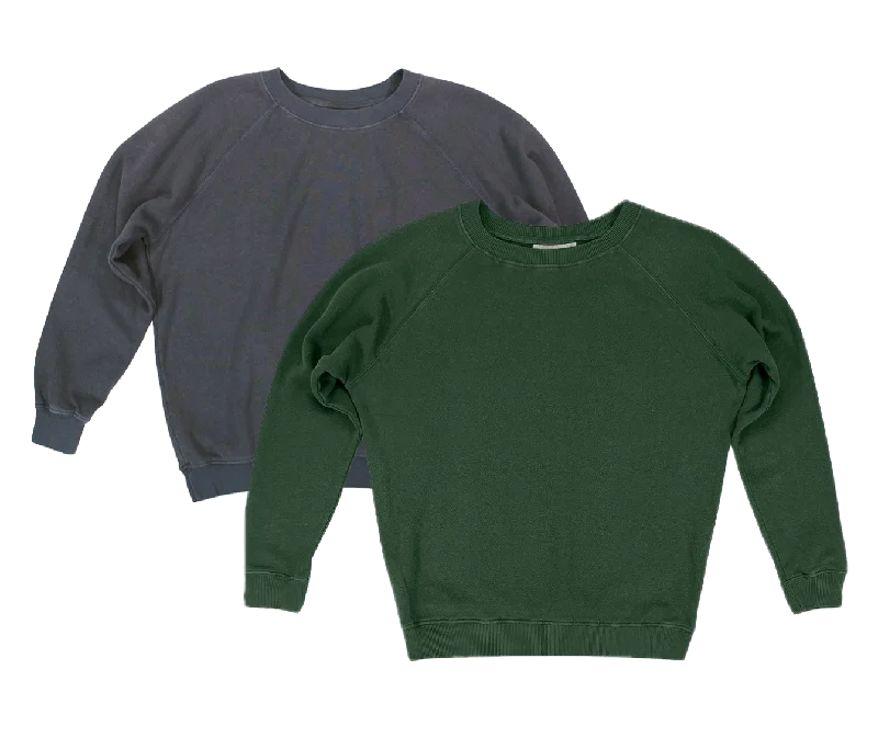 Jungmaven | Bonfire Raglan Sweatshirt | Diesel Gray or Hunter Green